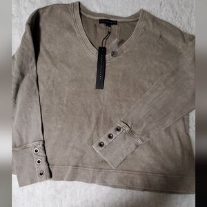 Jane and Delancey Beige Long Sleeve Top NWT